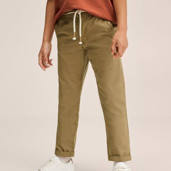 MANGOKIDS Elastic-Waist Straight Pants 7 - Picture 1 of 10